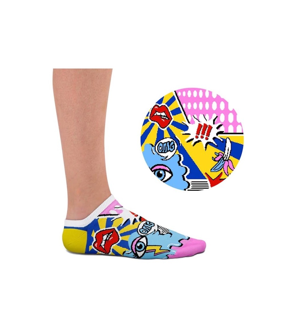 Chaussettes basses - Pop Art Curator Socks jolies pour femme originales pour homme chausset rigolotes drole Suisse