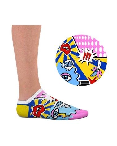 Sneaker Socken - Pop Art Curator Socks socke kuschelsocken für damen lustig herren farbige coole socken