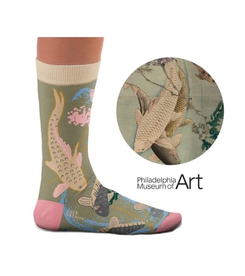 Chaussettes - Carps Swimming Curator Socks jolies chausset pour homme femme fantaisie drole originales