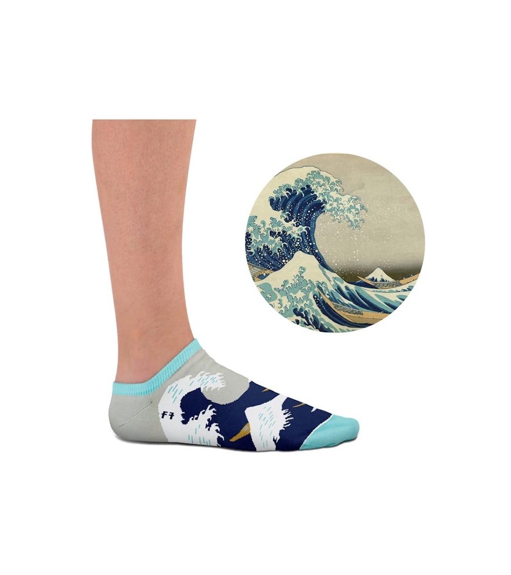 Chaussettes basses - La Grande Vague de Kanagawa Curator Socks jolies chausset pour homme femme fantaisie drole originales