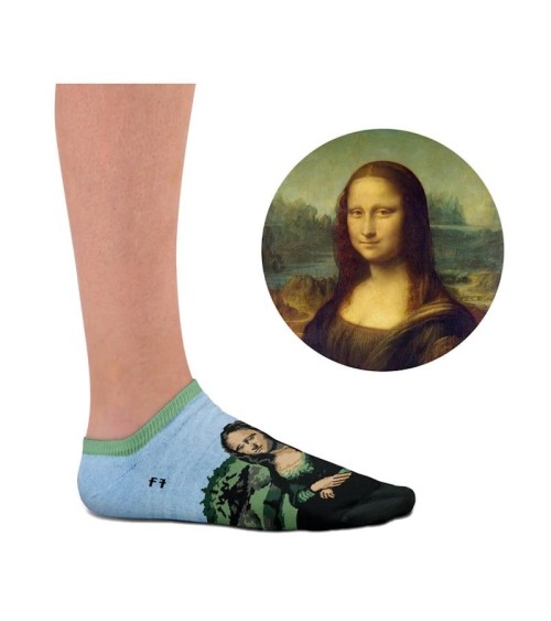 Low Socks - Mona Lisa Curator Socks funny crazy cute cool best pop socks for women men