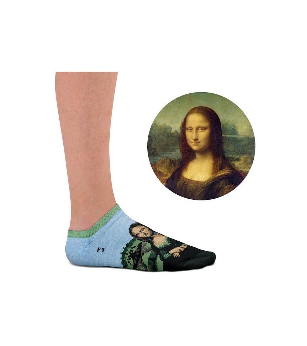 Low Socks - Mona Lisa Curator Socks funny crazy cute cool best pop socks for women men