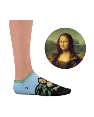 Low Socks - Mona Lisa Curator Socks funny crazy cute cool best pop socks for women men
