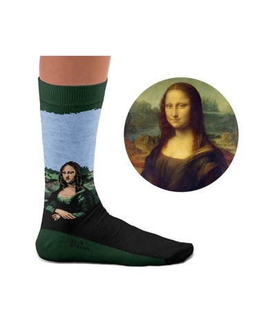 Socken - Mona Lisa von Leonardo da Vinci Curator Socks Socke lustige Damen Herren farbige coole socken mit motiv kaufen