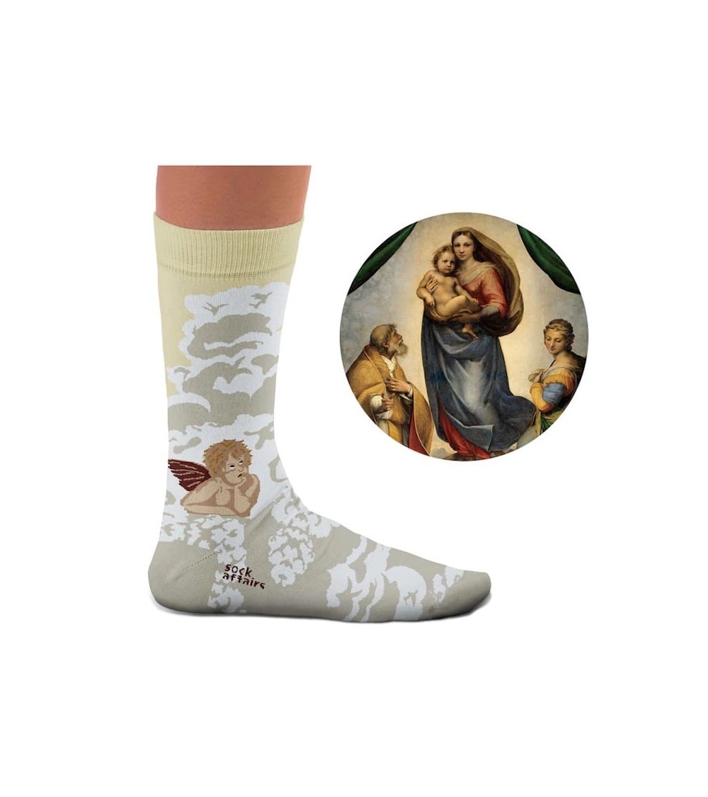 Socken - Sixtinische Madonna Curator Socks Socke lustige Damen Herren farbige coole socken mit motiv kaufen
