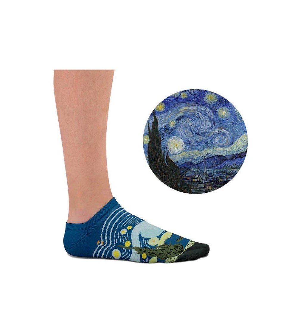 Low Socks - Vincent van Gogh's Starry Night Curator Socks funny crazy cute cool best pop socks for women men