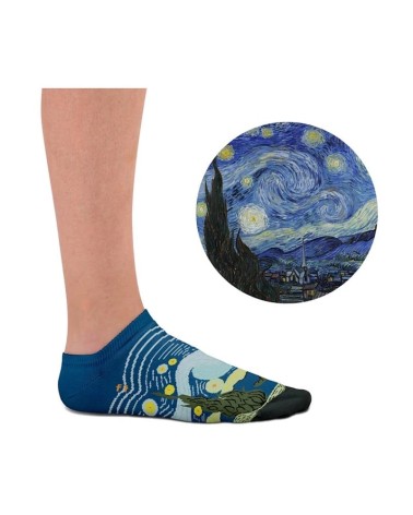 Low Socks - Vincent van Gogh's Starry Night Curator Socks funny crazy cute cool best pop socks for women men