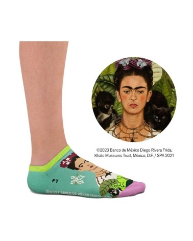 Kurze Socken - Frida Kahlo Selbstportait Curator Socks Socke lustige Damen Herren farbige coole socken mit motiv kaufen