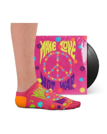 Peace & Love - Calzini bassi Sock affairs - Music collection calze da uomo per donna divertenti simpatici particolari