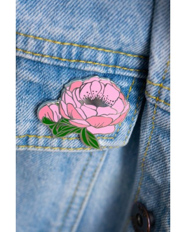 Enamel Pins - Pink peony Creative Goodie broches and pins hat pin badges collectible