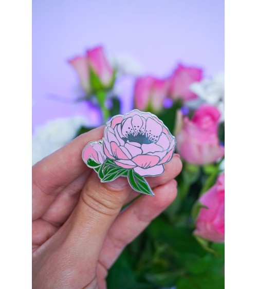 Enamel Pins - Pink peony Creative Goodie broches and pins hat pin badges collectible