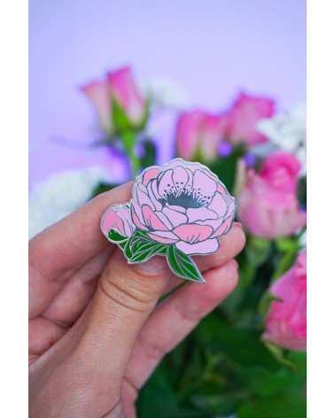 Pin Anstecker - Rosa Pfingstrose Creative Goodie Anstecknadel Ansteckpins pins anstecknadeln kaufen