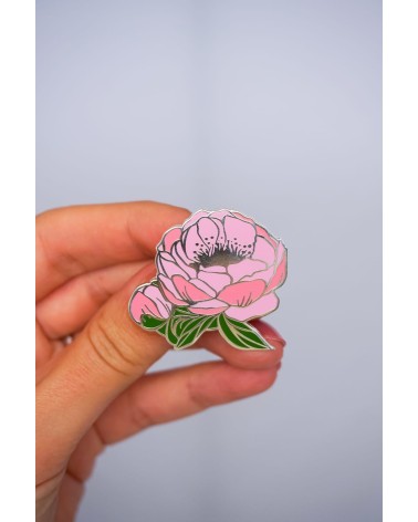 Pin Anstecker - Rosa Pfingstrose Creative Goodie Anstecknadel Ansteckpins pins anstecknadeln kaufen