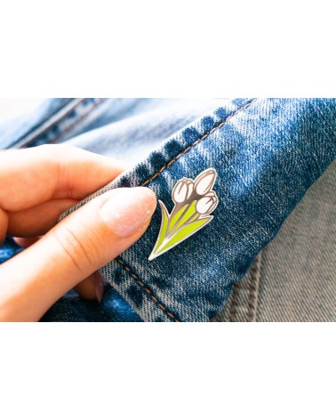 Spilla Smaltata - Tulipano Creative Goodie spiritose spille colorate particolari eleganti donna da giacca uomo