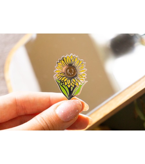 Spilla Smaltata - Girasole Creative Goodie spiritose spille colorate particolari eleganti donna da giacca uomo