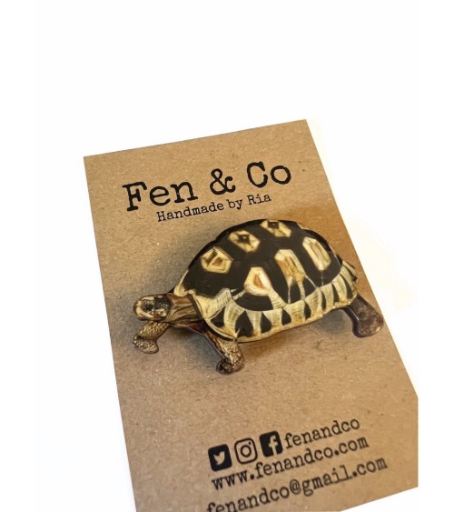 Schildkröte - Brosche aus Holz Fen & Co Anstecknadel Ansteckpins pins anstecknadeln kaufen