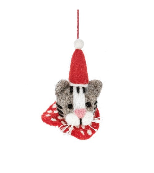 Clarence, le chat de Noël - Décoration de Noël Felt so good decoration noel decor déco de noel 2024 maison fait main