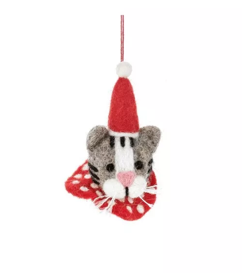 Clarence, le chat de Noël - Décoration de Noël Felt so good decoration noel decor déco de noel 2024 maison fait main