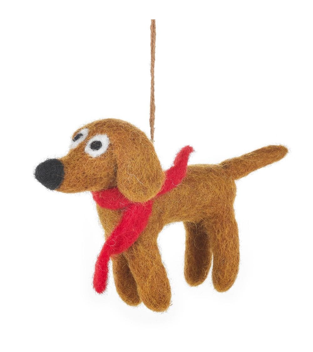 Jasper, il cane - Decorazione natale Felt so good Decorazioni natalizie eleganti particolari decoro natale decorazione albero...