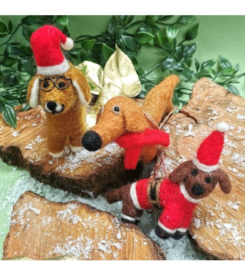 Jasper, il cane - Decorazione natale Felt so good Decorazioni natalizie decoro Natale fatte a mano