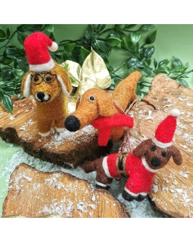 Jasper, der Hund - Weihnachtsdeko Felt so good Weihnachtsdekoration kaufen Weihnachtsbaum Deko Ideen 2024 Trend Deko zu weihn...