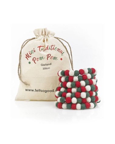 Girlande mit Pompons aus Filz - Weihnachtsdeko Felt so good Weihnachtsdekoration kaufen Weihnachtsbaum Deko Ideen 2024 Trend ...