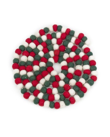 Felt Pom Pom Garland - Christmas Tree Decoration Felt so good 2024 christmas decorations xmas tree decorations