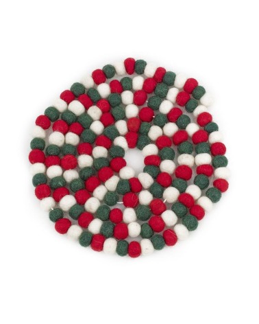 Girlande mit Pompons aus Filz - Weihnachtsdeko Felt so good Weihnachtsdekoration kaufen Weihnachtsbaum Deko Ideen 2024 Trend ...