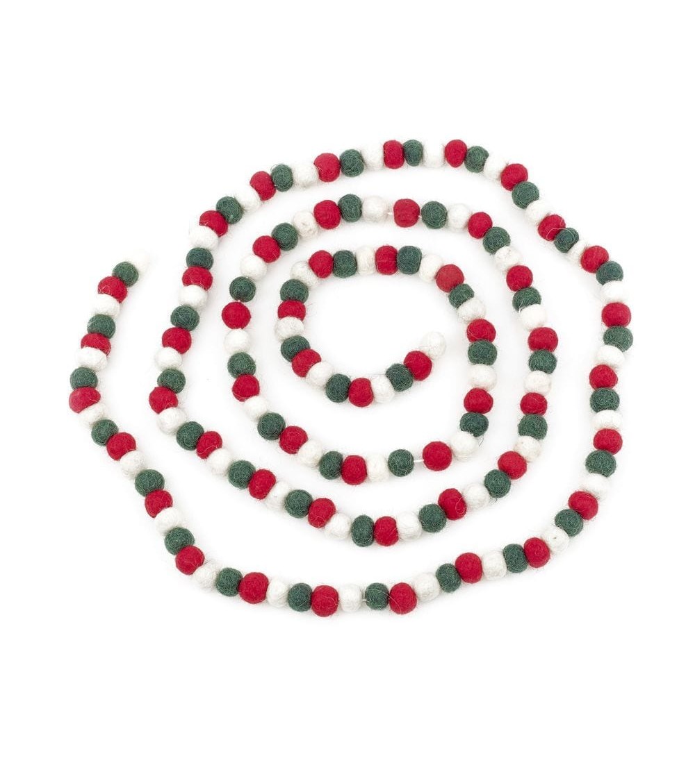 Girlande mit Pompons aus Filz - Weihnachtsdeko Felt so good Weihnachtsdekoration kaufen Weihnachtsbaum Deko Ideen 2024 Trend ...
