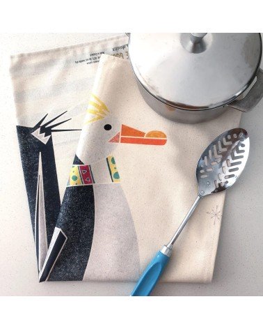 Penguin - tea towel Ellie Good illustration best kitchen hand towels fall funny cute