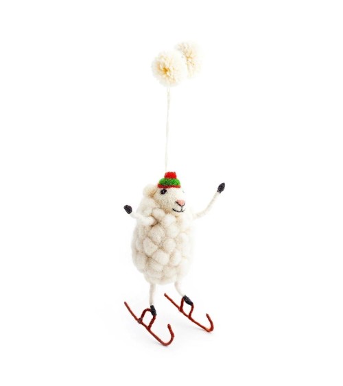 Skater sheep - Christmas tree Decoration Sew Heart Felt 2024 christmas decorations xmas tree decorations