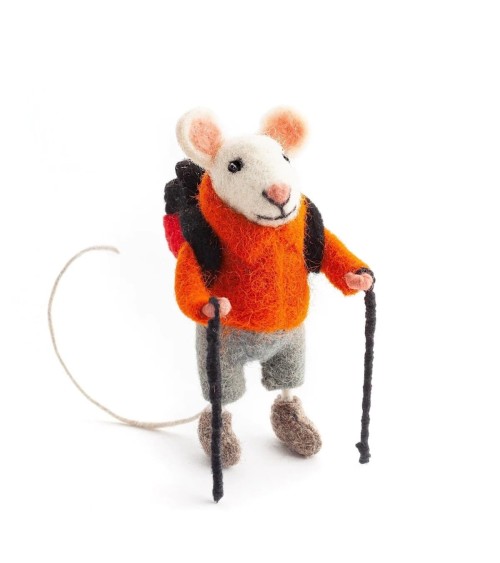 Hiking mouse - Decorative object Sew Heart Felt original kitatori switzerland