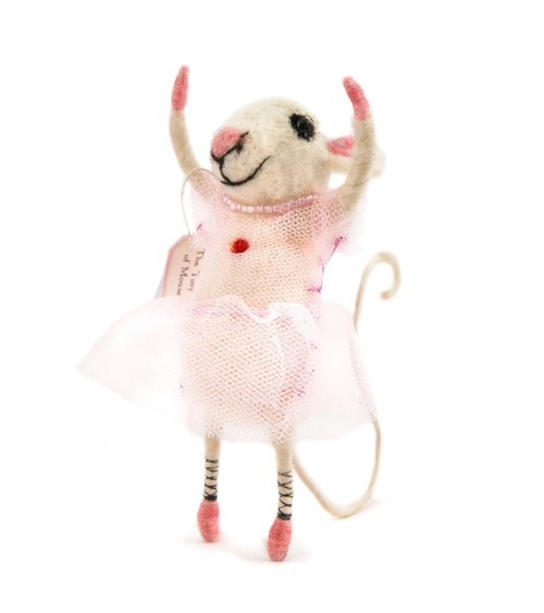 Lowena, the little mouse ballet dancer - Decorative object Sew Heart Felt original kitatori switzerland