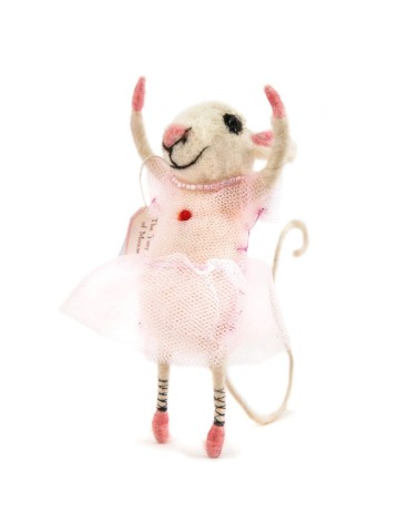 Lowena, the little mouse ballet dancer - Decorative object Sew Heart Felt original kitatori switzerland