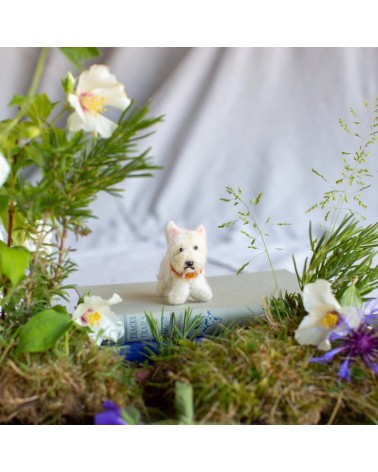 Bruce le Westie - Objet déco en feutre Sew Heart Felt original kitatori suisse