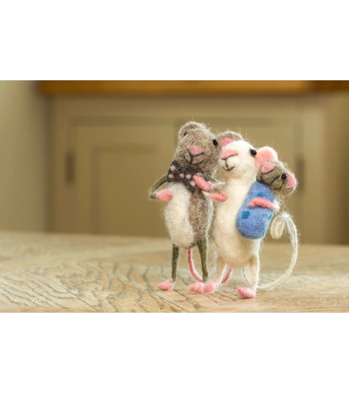 Mama & Papa Maus mit ihrem kleinen Jungen - Deko-Objekte Sew Heart Felt schöne deko schweiz kaufen