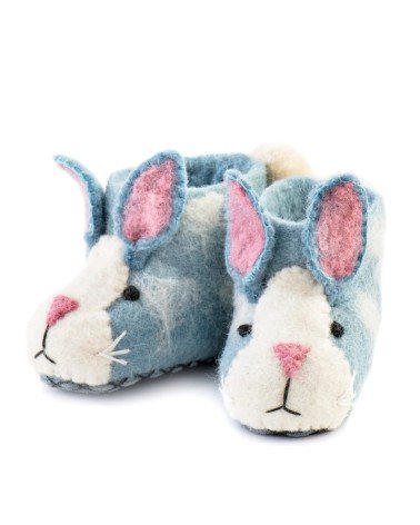 Rory the rabbit - Kids slippers Sew Heart Felt original gift idea switzerland