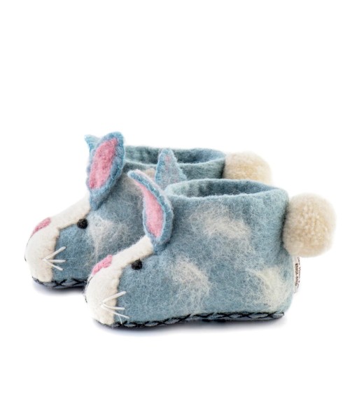 Rory the rabbit - Kids slippers Sew Heart Felt original gift idea switzerland