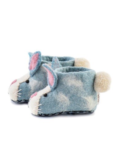 Rory the rabbit - Kids slippers Sew Heart Felt original gift idea switzerland