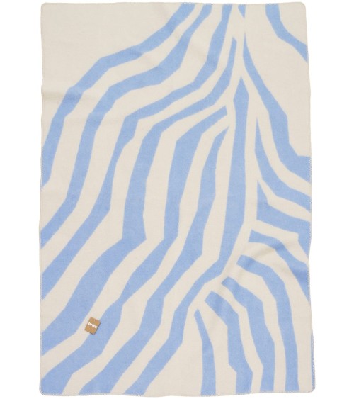 PUGH Blue - Wool and cotton blanket Brita Sweden best cozy soft throws and blankets for sofa