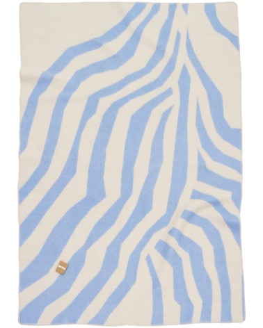 PUGH Blue - Wool and cotton blanket Brita Sweden best cozy soft throws and blankets for sofa