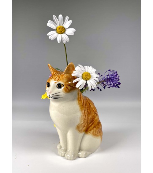 Vaso da fiori piccolo Gatto - Squash Quail Ceramics vasi eleganti per interni per fiori decorativi design kitatori svizzera
