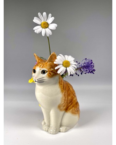 Vaso da fiori piccolo Gatto - Squash Quail Ceramics vasi eleganti per interni per fiori decorativi design kitatori svizzera