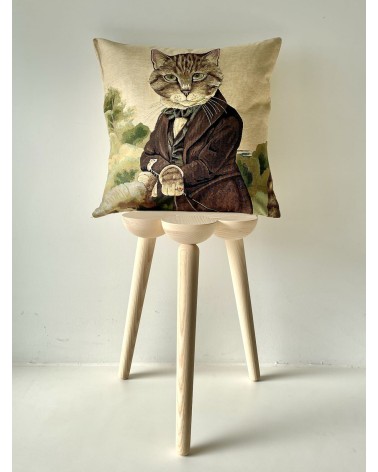 Sir Huxley, Susan Herbert - Portrait de chat - Housse de coussin Yapatkwa coussins décoratifs pour canapé salon deco original...