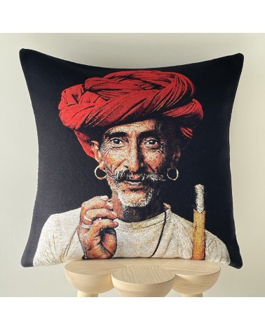 Rabari Shepherd di Steve McCurry - Copricuscino Yapatkwa cuscini decorativi per sedie cuscino eleganti