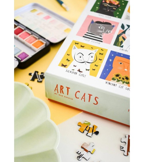 Art cats - Puzzle 1000 pezzi Happily Puzzles da adulti per bambini the jigsaw