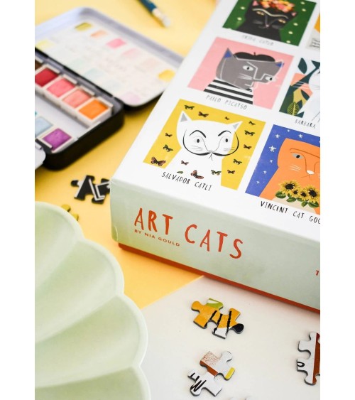 Art Cats - Puzzle chat 1000 pièces Happily Puzzles Puzzles adulte design art the jigsaw suisse