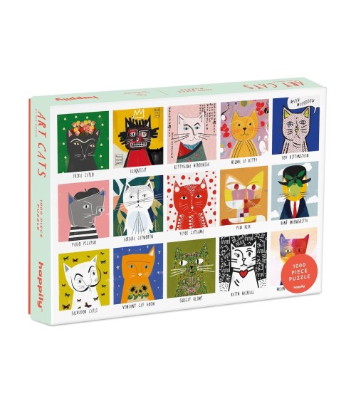 Art Cats - Puzzle 1000 Teile Happily Puzzles the Jigsaw happy art puzzle spiele der Tages für Erwachsene Kinder kaufen