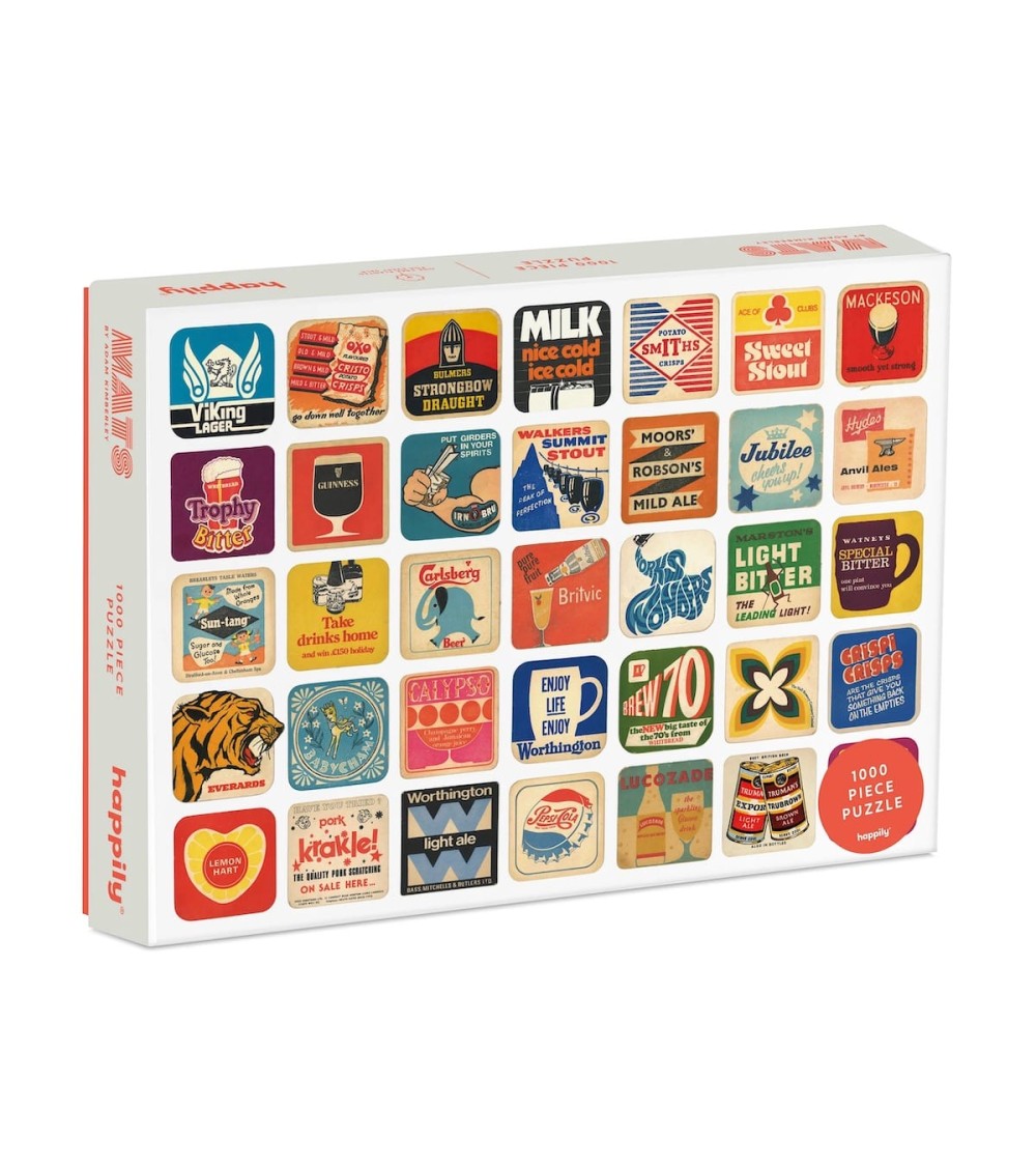 Mats - Puzzle 1000 pièces Happily Puzzles jeu de puzzle design original moderne cool