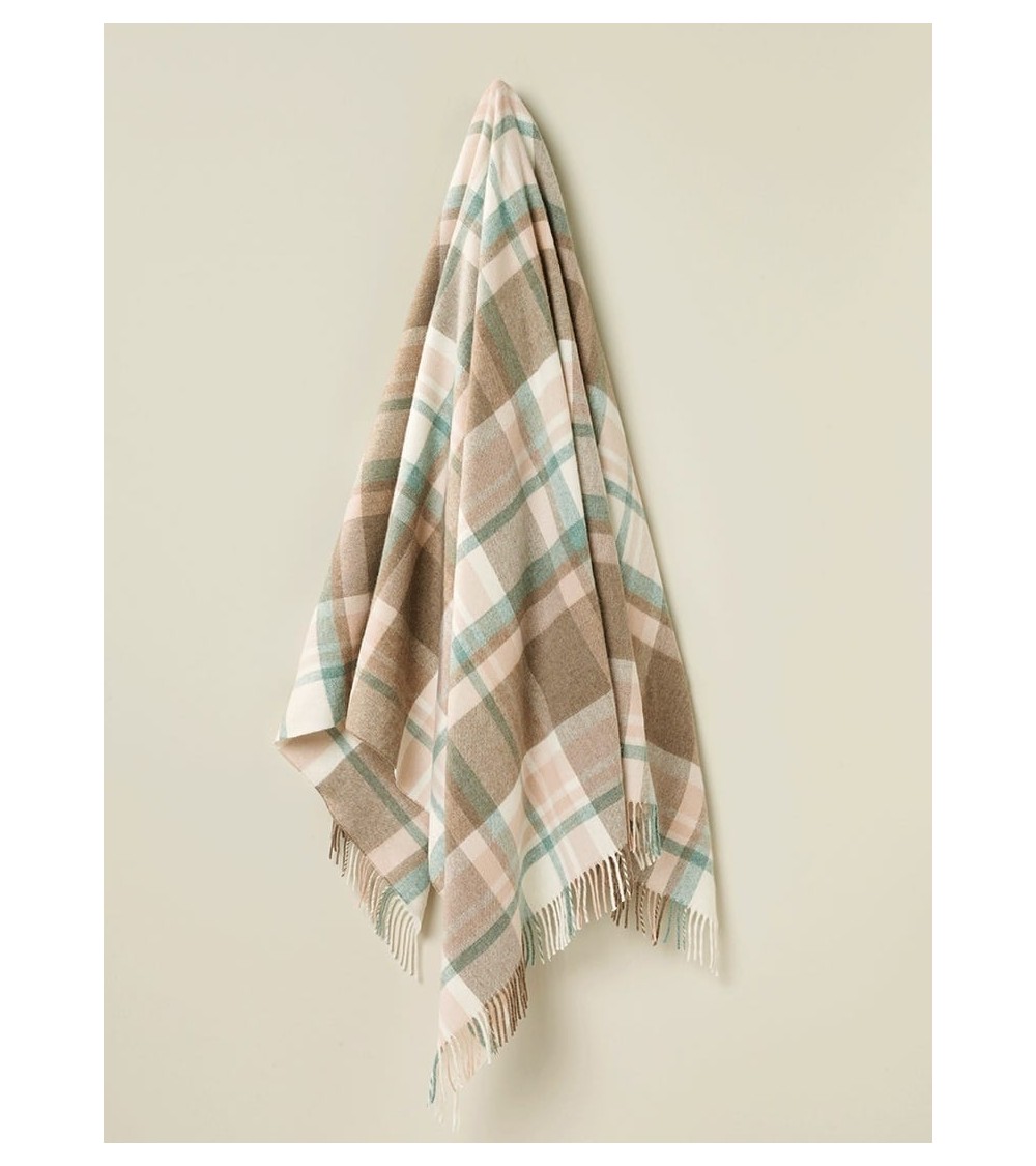 Plaid Portree Natural - Couverture en laine mérinos Bronte by Moon anglaise plaid tartan ecossais 100 laine highland
